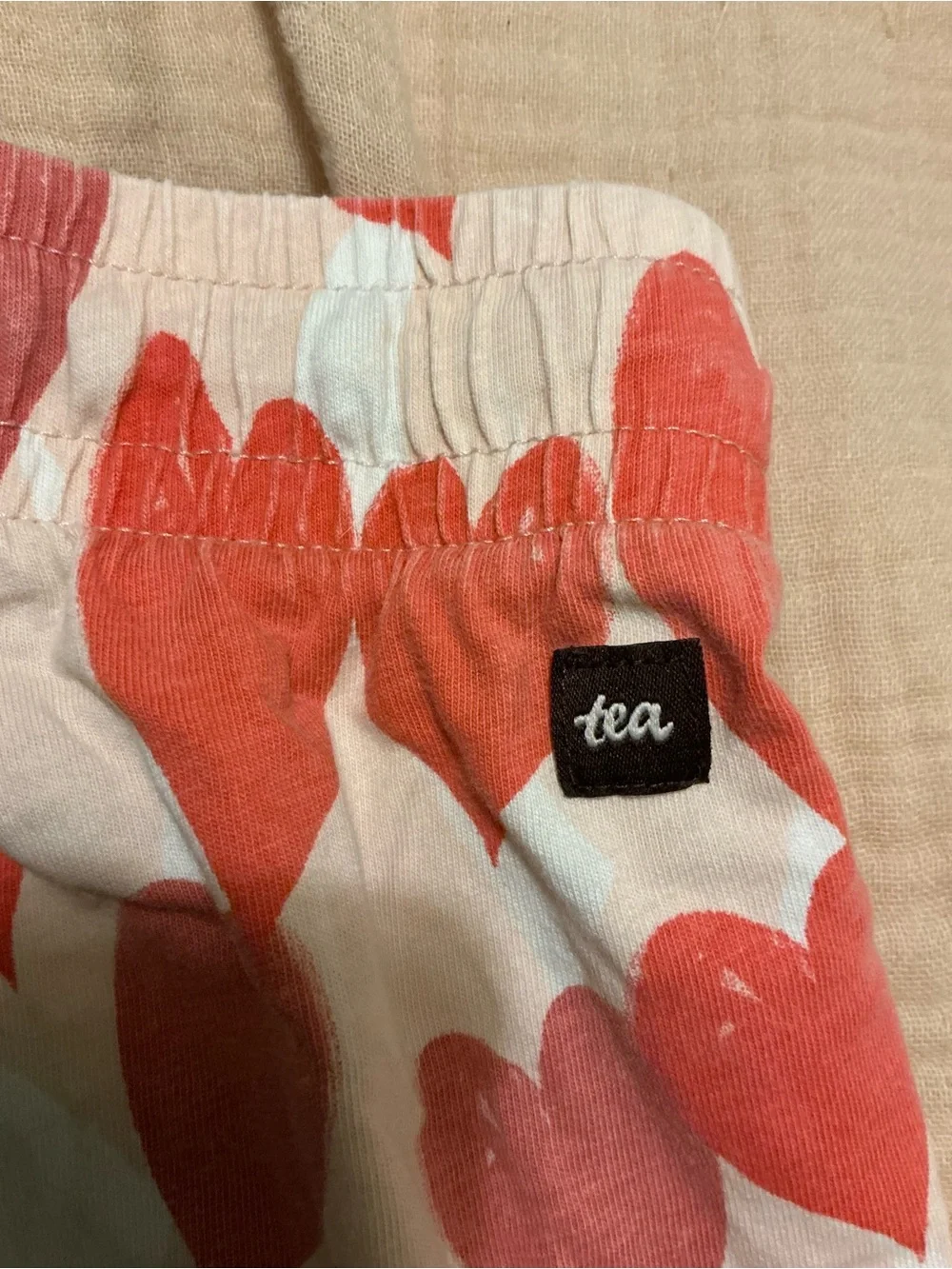 Tea Collection Red Heart Print Jogger Pants